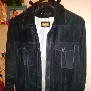 Wilsons Leather lite Black Suede Jacket - Mens XL